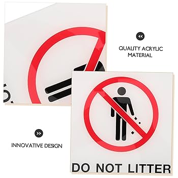 Amazon.co.jp: SUPVOX ポイ捨て禁止の標識 ノーダンピングサイン